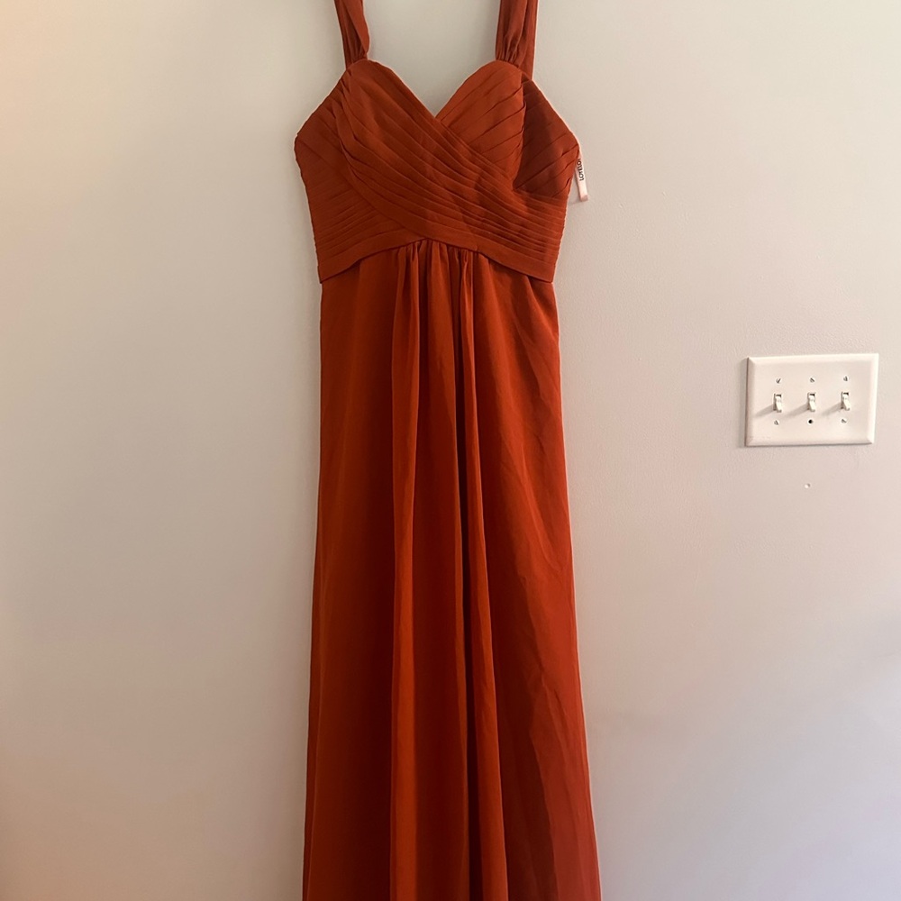 Elegant Rust Orange Women's Dress size 12
